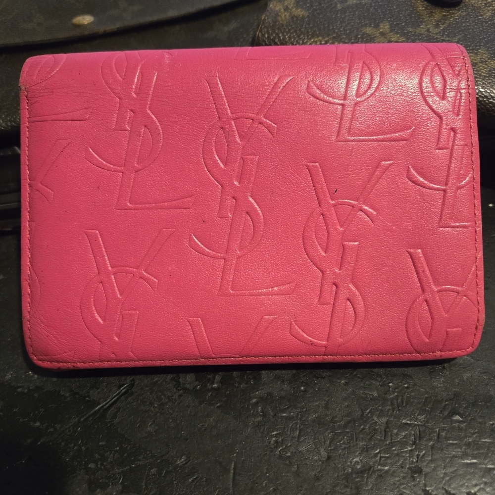 YSL Pink Leather Wallet